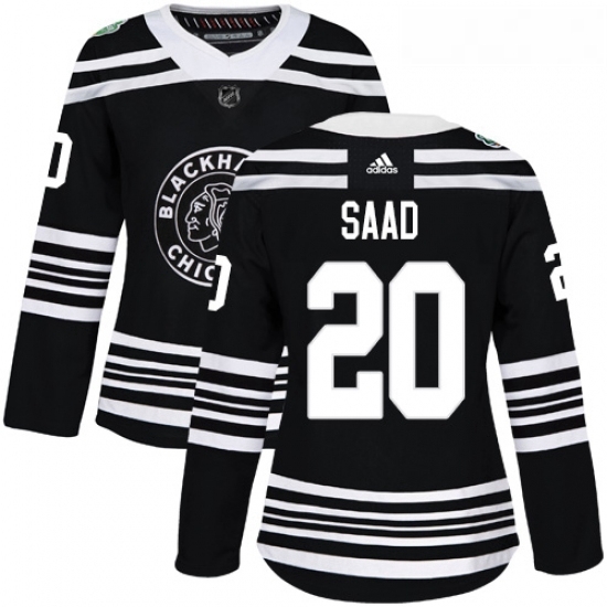 Womens Adidas Chicago Blackhawks 20 Brandon Saad Authentic Black 2019 Winter Classic NHL Jersey Womens Adidas Chicago Blackhawks 20 Brandon Saad Authentic Black 2019 Winter Classic NHL Jersey