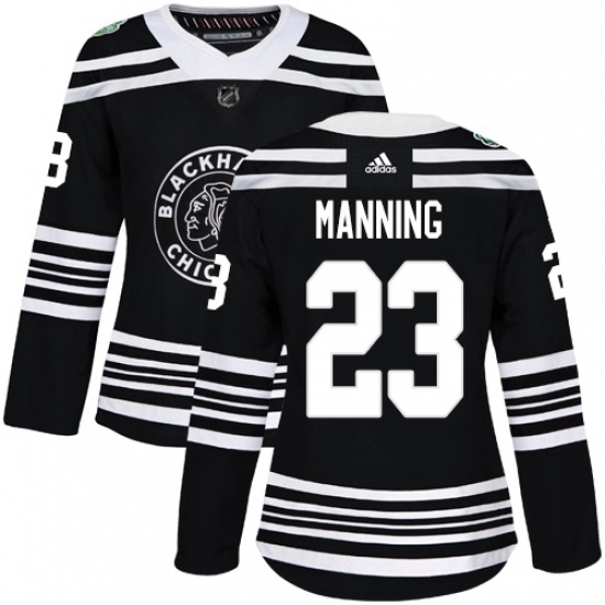 Womens Adidas Chicago Blackhawks 23 Brandon Manning Authentic Black 2019 Winter Classic NHL Jerse Womens Adidas Chicago Blackhawks 23 Brandon Manning Authentic Black 2019 Winter Classic NHL Jerse