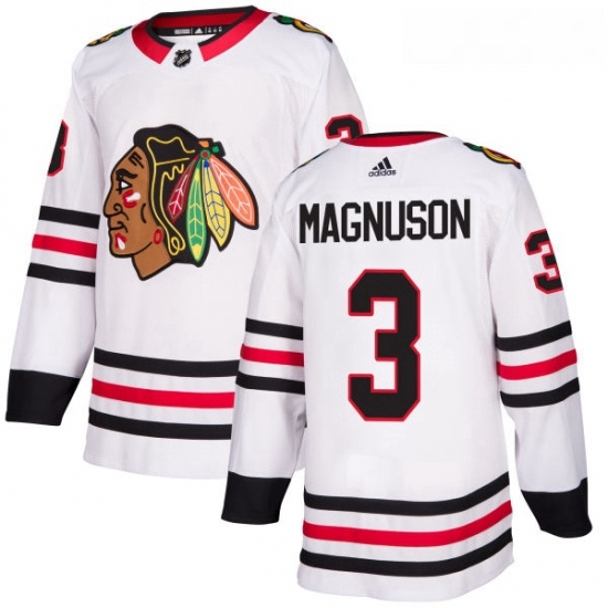 Womens Adidas Chicago Blackhawks 3 Keith Magnuson Authentic White Away NHL Jersey Womens Adidas Chicago Blackhawks 3 Keith Magnuson Authentic White Away NHL Jersey