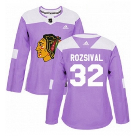 Womens Adidas Chicago Blackhawks 32 Michal Rozsival Authentic Purple Fights Cancer Practice NHL Jersey Womens Adidas Chicago Blackhawks 32 Michal Rozsival Authentic Purple Fights Cancer Practice NHL Jersey