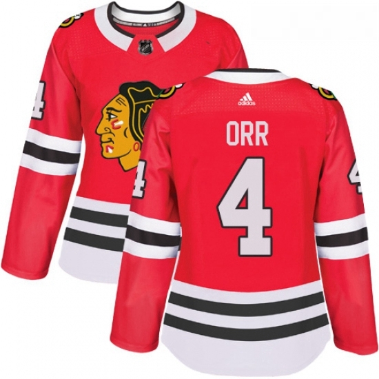 Womens Adidas Chicago Blackhawks 4 Bobby Orr Authentic Red Home NHL Jersey Womens Adidas Chicago Blackhawks 4 Bobby Orr Authentic Red Home NHL Jersey