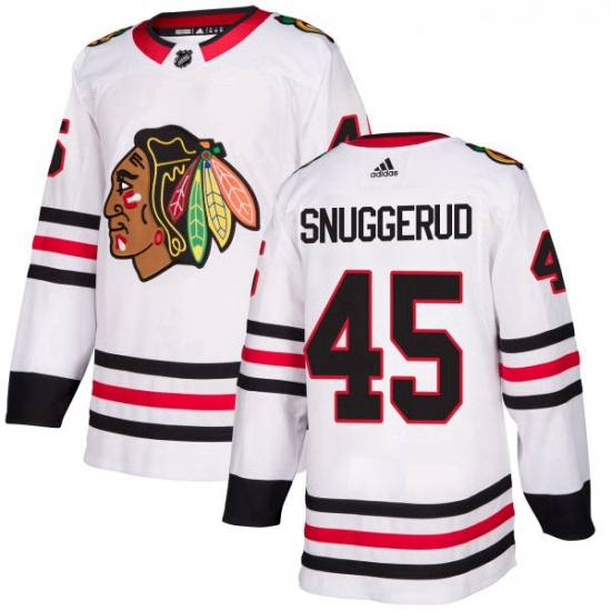 Womens Adidas Chicago Blackhawks 45 Luc Snuggerud Authentic White Away NHL Jersey Womens Adidas Chicago Blackhawks 45 Luc Snuggerud Authentic White Away NHL Jersey