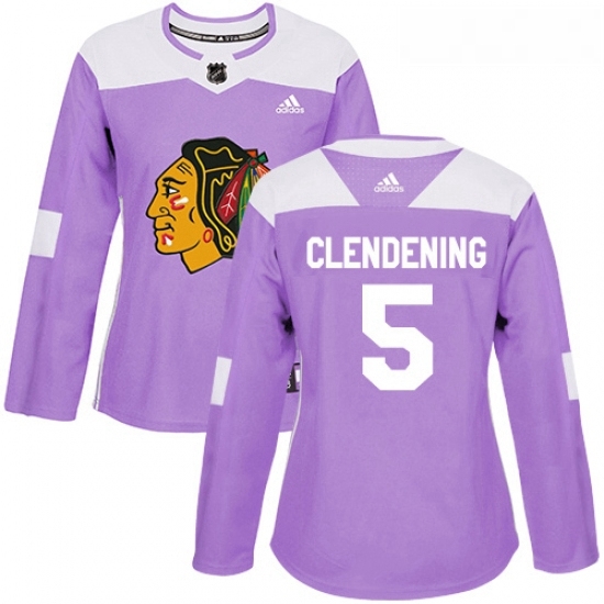 Womens Adidas Chicago Blackhawks 5 Adam Clendening Authentic Purple Fights Cancer Practice NHL Jersey Womens Adidas Chicago Blackhawks 5 Adam Clendening Authentic Purple Fights Cancer Practice NHL Jersey