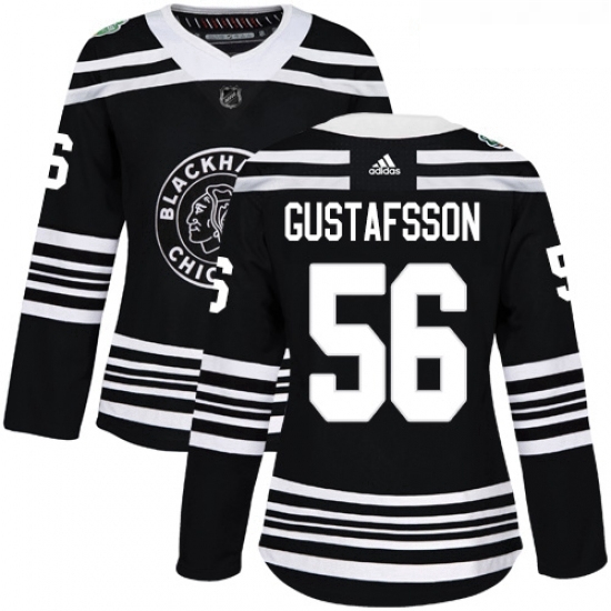 Womens Adidas Chicago Blackhawks 56 Erik Gustafsson Authentic Black 2019 Winter Classic NHL Jersey Womens Adidas Chicago Blackhawks 56 Erik Gustafsson Authentic Black 2019 Winter Classic NHL Jersey