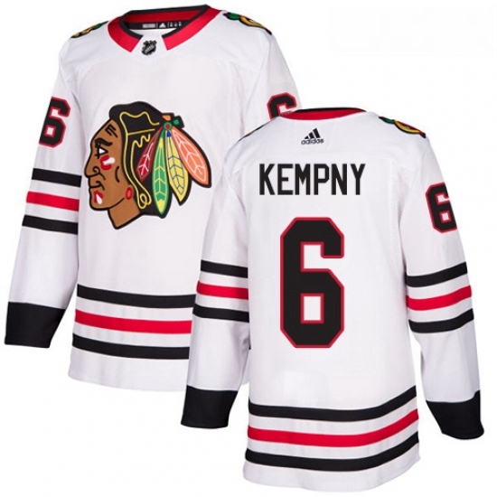 Womens Adidas Chicago Blackhawks 6 Michal Kempny Authentic White Away NHL Jersey Womens Adidas Chicago Blackhawks 6 Michal Kempny Authentic White Away NHL Jersey