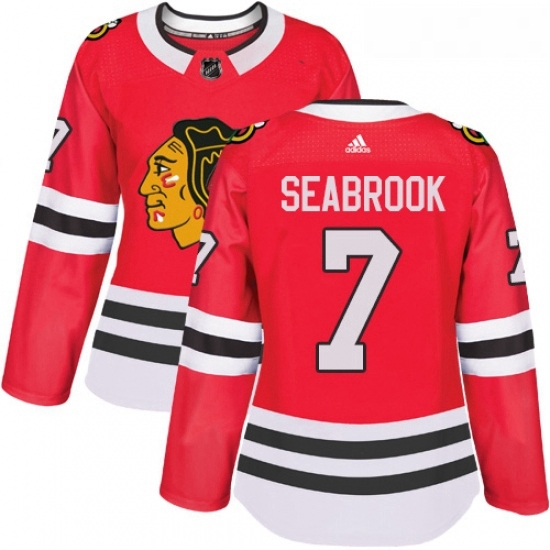 Womens Adidas Chicago Blackhawks 7 Brent Seabrook Authentic Red Home NHL Jersey Womens Adidas Chicago Blackhawks 7 Brent Seabrook Authentic Red Home NHL Jersey