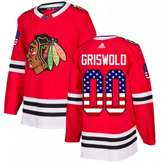 Youth Adidas Chicago Blackhawks 00 Clark Griswold Authentic Red USA Flag Fashion NHL Jersey Youth Adidas Chicago Blackhawks 00 Clark Griswold Authentic Red USA Flag Fashion NHL Jersey