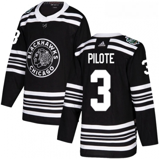 Youth Adidas Chicago Blackhawks 3 Pierre Pilote Authentic Black 2019 Winter Classic NHL Jersey Youth Adidas Chicago Blackhawks 3 Pierre Pilote Authentic Black 2019 Winter Classic NHL Jersey