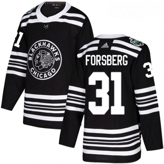 Youth Adidas Chicago Blackhawks 31 Anton Forsberg Authentic Black 2019 Winter Classic NHL Jersey Youth Adidas Chicago Blackhawks 31 Anton Forsberg Authentic Black 2019 Winter Classic NHL Jersey