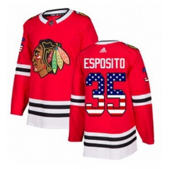 Youth Adidas Chicago Blackhawks 35 Tony Esposito Authentic Red USA Flag Fashion NHL Jersey Youth Adidas Chicago Blackhawks 35 Tony Esposito Authentic Red USA Flag Fashion NHL Jersey