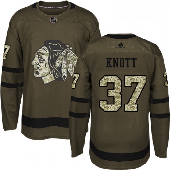 Youth Adidas Chicago Blackhawks 37 Graham Knott Authentic Green Salute to Service NHL Jersey Youth Adidas Chicago Blackhawks 37 Graham Knott Authentic Green Salute to Service NHL Jersey