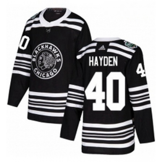 Youth Adidas Chicago Blackhawks 40 John Hayden Authentic Black 2019 Winter Classic NHL Jersey Youth Adidas Chicago Blackhawks 40 John Hayden Authentic Black 2019 Winter Classic NHL Jersey