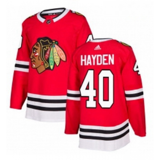 Youth Adidas Chicago Blackhawks 40 John Hayden Authentic Red Home NHL Jersey Youth Adidas Chicago Blackhawks 40 John Hayden Authentic Red Home NHL Jersey