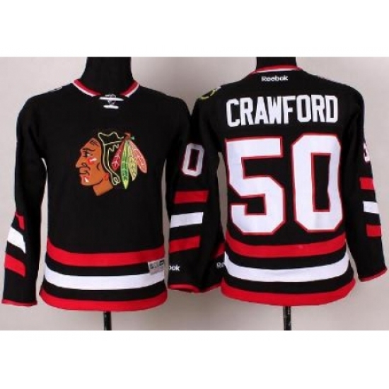 Youth Chicago Blackhawks 50 Corey Crawford Black 2014 Stadium Series Jersey Youth Chicago Blackhawks 50 Corey Crawford Black 2014 Stadium Series Jersey
