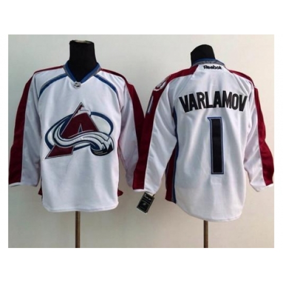 Colorado Avalanche #1 Semyon Varlamov White Stitched NHL Jersey Colorado Avalanche #1 Semyon Varlamov White Stitched NHL Jersey