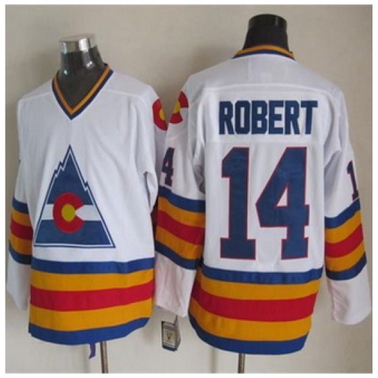 Colorado Avalanche #14 Rene Robert White CCM Throwback Stitched NHL Jersey Colorado Avalanche #14 Rene Robert White CCM Throwback Stitched NHL Jersey
