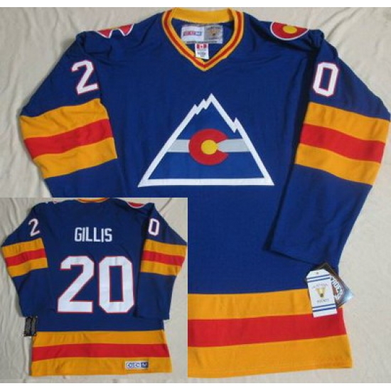 Colorado Avalanche 20 MIKE GILLIS CCM Throwback Blue NHL Jerseys Colorado Avalanche 20 MIKE GILLIS CCM Throwback Blue NHL Jerseys