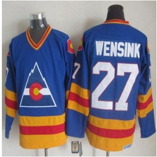Colorado Avalanche #27 John Wensink Blue CCM Throwback Stitched NHL Jersey Colorado Avalanche #27 John Wensink Blue CCM Throwback Stitched NHL Jersey