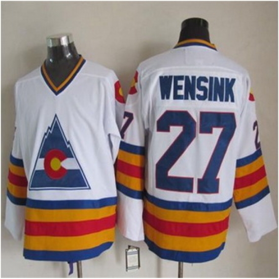 Colorado Avalanche #27 John Wensink White CCM Throwback Stitched NHL Jersey Colorado Avalanche #27 John Wensink White CCM Throwback Stitched NHL Jersey