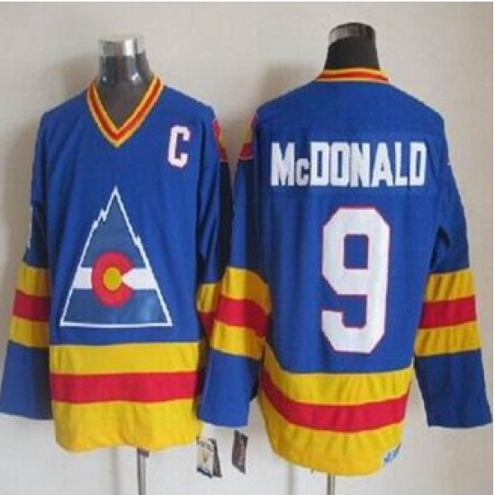 Colorado Avalanche #9 Lanny Mcdonald Blue CCM Throwback Stitched NHL Jersey Colorado Avalanche #9 Lanny Mcdonald Blue CCM Throwback Stitched NHL Jersey