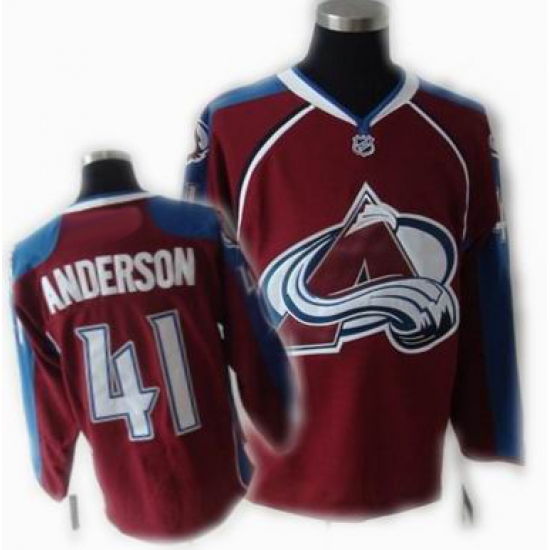 Colorado Avalanche Jerseys #41 ANDERSON Red jersey Colorado Avalanche Jerseys #41 ANDERSON Red jersey