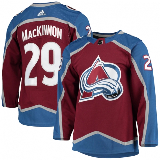 Men Adidas Colorado Avalanche 29 Nathan MacKinnon Authentic Burgundy Red Home NHL Jersey Men Adidas Colorado Avalanche 29 Nathan MacKinnon Authentic Burgundy Red Home NHL Jersey