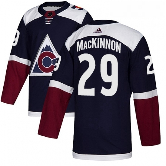 Men Adidas Colorado Avalanche 29 Nathan MacKinnon Authentic Navy Blue Alternate NHL Jersey Men Adidas Colorado Avalanche 29 Nathan MacKinnon Authentic Navy Blue Alternate NHL Jersey
