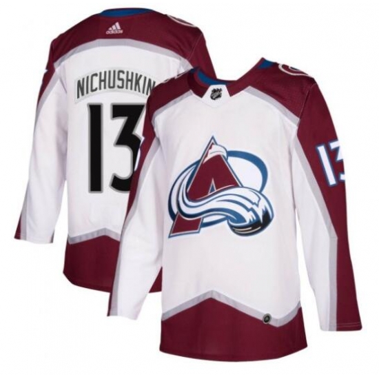 Men Colorado Avalanche #13 Valerie Nichushkin White Stitched adidas NHL Jersey Men Colorado Avalanche #13 Valerie Nichushkin White Stitched adidas NHL Jersey