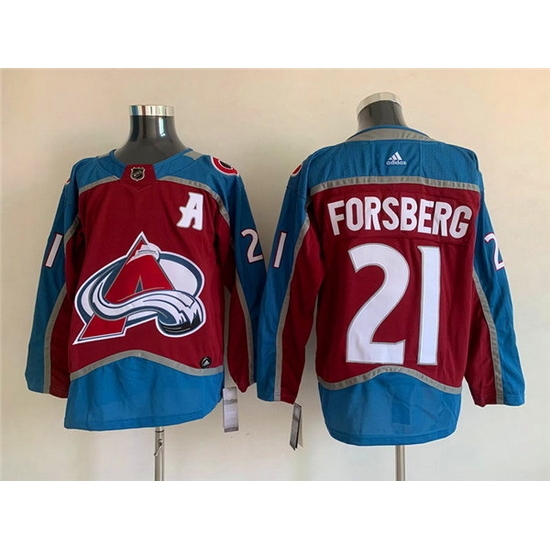 Men Colorado Avalanche 21 Peter Forsberg Burgundy Stitched Jersey Men Colorado Avalanche 21 Peter Forsberg Burgundy Stitched Jersey