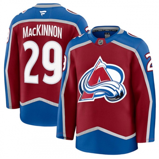 Men Colorado Avalanche 29 Nathan MacKinnon Burgundy 2024 25 Home Stitched Jersey Men Colorado Avalanche 29 Nathan MacKinnon Burgundy 2024 25 Home Stitched Jersey