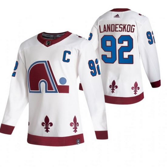 Men Colorado Avalanche 92 Gabriel Landeskog White Adidas 2020 21 Reverse Retro Alternate NHL Jersey Men Colorado Avalanche 92 Gabriel Landeskog White Adidas 2020 21 Reverse Retro Alternate NHL Jersey