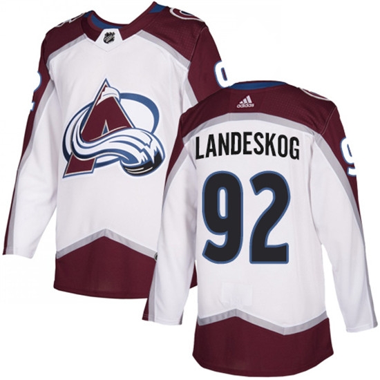 Men Colorado Avalanche #92 Gabriel Landeskog White Stitched NHL Jersey Men Colorado Avalanche #92 Gabriel Landeskog White Stitched NHL Jersey