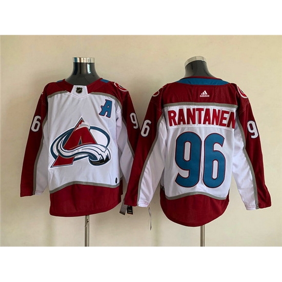 Men Colorado Avalanche 96 Mikko Rantanen White Stitched Jersey Men Colorado Avalanche 96 Mikko Rantanen White Stitched Jersey