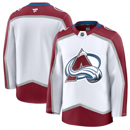 Men Colorado Avalanche Blank White 2024 25 Away Stitched Jersey Men Colorado Avalanche Blank White 2024 25 Away Stitched Jersey