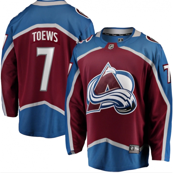Mens Adidas Colorado Avalanche 7 Devon Toews Burgundy Home Authentic Stitched NHL Jersey Mens Adidas Colorado Avalanche 7 Devon Toews Burgundy Home Authentic Stitched NHL Jersey