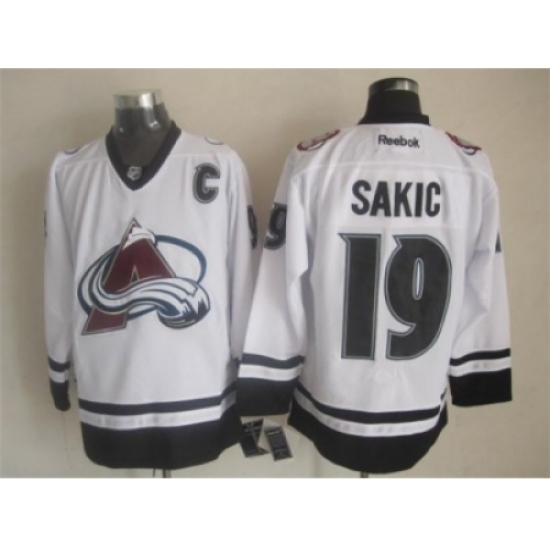 NHL Colorado Avalanche #19 Joe Sakic white-black jerseys NHL Colorado Avalanche #19 Joe Sakic white-black jerseys