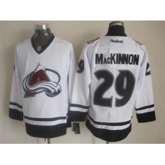 NHL Colorado Avalanche #29 Nathan MacKinnon white-black jerseys NHL Colorado Avalanche #29 Nathan MacKinnon white-black jerseys