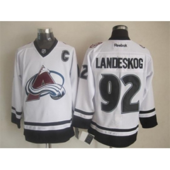 NHL Colorado Avalanche #92 Gabriel Landeskog white-black jerseys NHL Colorado Avalanche #92 Gabriel Landeskog white-black jerseys