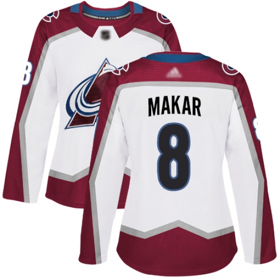 Women Adidas Colorado Avalanche 8 Cale Makar White Stitched NHL Jersey Women Adidas Colorado Avalanche 8 Cale Makar White Stitched NHL Jersey