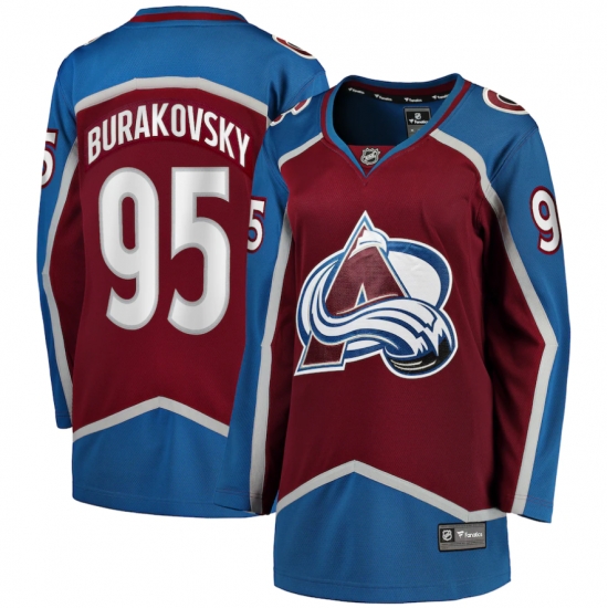 Women Adidas Colorado Avalanche 95 Andre Burakovsky Burgundy Home Authentic Stitched NHL Jersey Women Adidas Colorado Avalanche 95 Andre Burakovsky Burgundy Home Authentic Stitched NHL Jersey