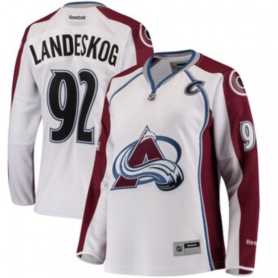 Women Colorado Avalanche #92 Gabriel Landeskog White Stitched NHL Jersey Women Colorado Avalanche #92 Gabriel Landeskog White Stitched NHL Jersey