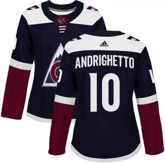 Womens Adidas Colorado Avalanche 10 Sven Andrighetto Authentic Navy Blue Alternate NHL Jersey Womens Adidas Colorado Avalanche 10 Sven Andrighetto Authentic Navy Blue Alternate NHL Jersey
