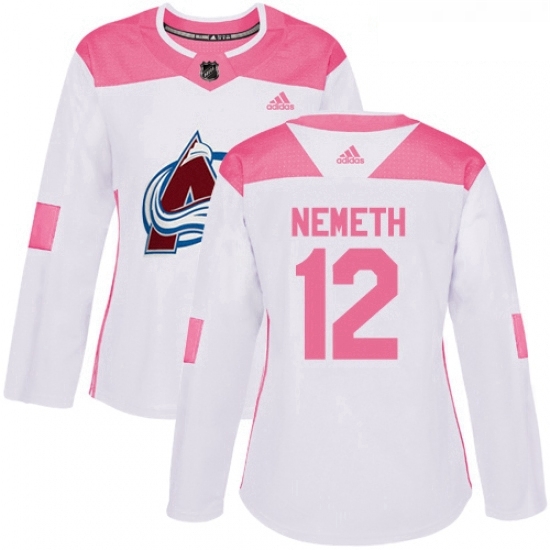 Womens Adidas Colorado Avalanche 12 Patrik Nemeth Authentic WhitePink Fashion NHL Jersey Womens Adidas Colorado Avalanche 12 Patrik Nemeth Authentic WhitePink Fashion NHL Jersey