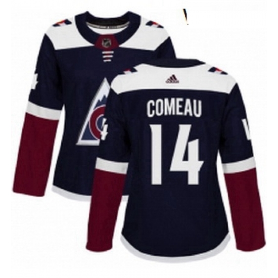 Womens Adidas Colorado Avalanche 14 Blake Comeau Authentic Navy Blue Alternate NHL Jersey Womens Adidas Colorado Avalanche 14 Blake Comeau Authentic Navy Blue Alternate NHL Jersey