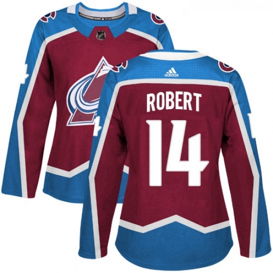 Womens Adidas Colorado Avalanche 14 Rene Robert Authentic Burgundy Red Home NHL Jersey Womens Adidas Colorado Avalanche 14 Rene Robert Authentic Burgundy Red Home NHL Jersey
