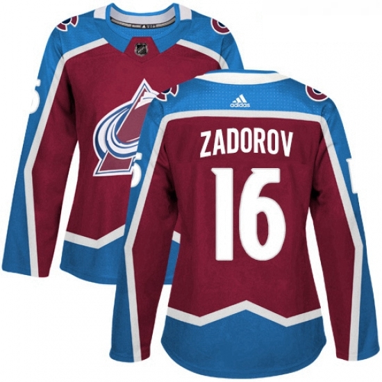 Womens Adidas Colorado Avalanche 16 Nikita Zadorov Authentic Burgundy Red Home NHL Jersey Womens Adidas Colorado Avalanche 16 Nikita Zadorov Authentic Burgundy Red Home NHL Jersey