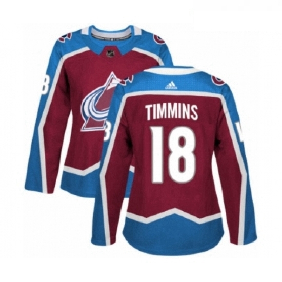 Womens Adidas Colorado Avalanche 18 Conor Timmins Premier Burgundy Red Home NHL Jersey Womens Adidas Colorado Avalanche 18 Conor Timmins Premier Burgundy Red Home NHL Jersey