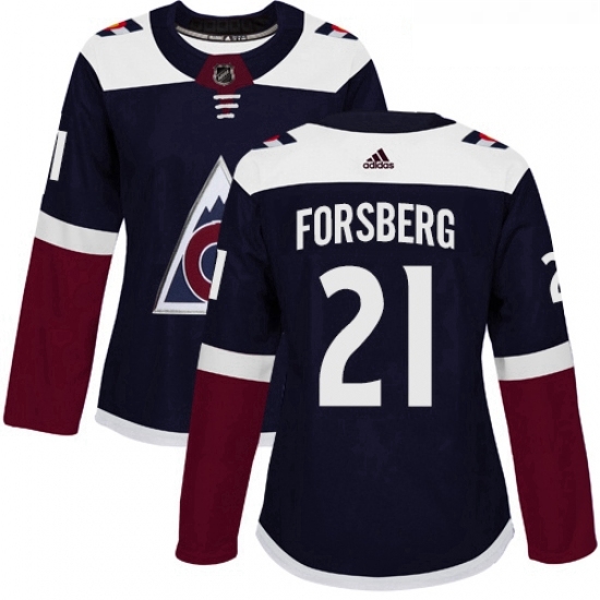 Womens Adidas Colorado Avalanche 21 Peter Forsberg Premier Navy Blue Alternate NHL Jersey Womens Adidas Colorado Avalanche 21 Peter Forsberg Premier Navy Blue Alternate NHL Jersey