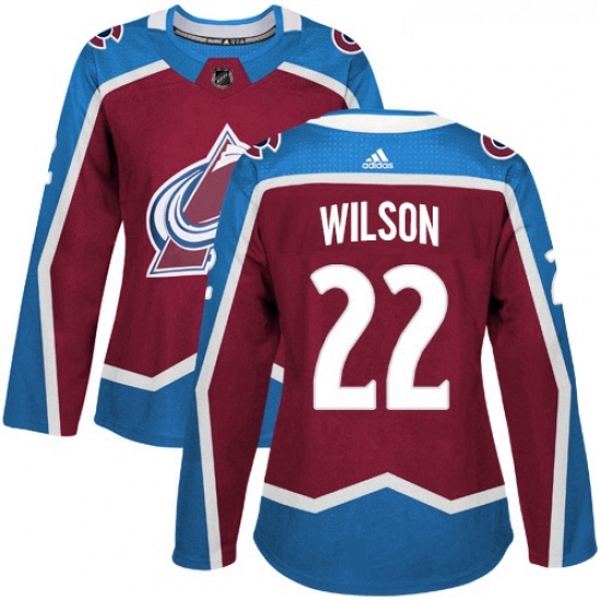 Womens Adidas Colorado Avalanche 22 Colin Wilson Premier Burgundy Red Home NHL Jersey Womens Adidas Colorado Avalanche 22 Colin Wilson Premier Burgundy Red Home NHL Jersey