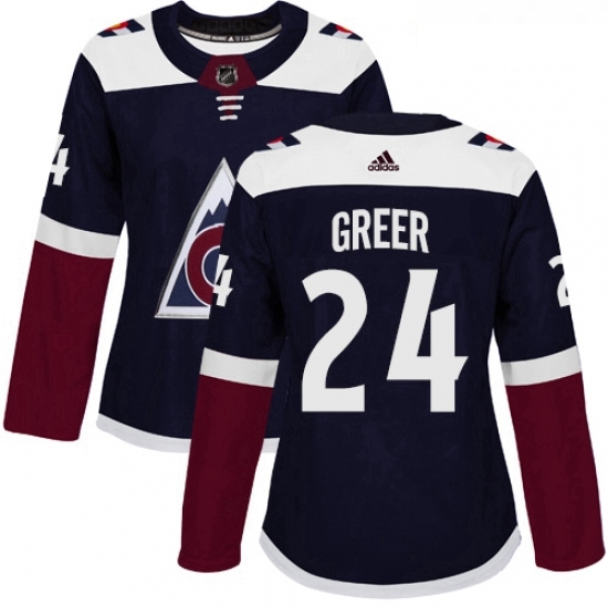Womens Adidas Colorado Avalanche 24 AJ Greer Authentic Navy Blue Alternate NHL Jersey Womens Adidas Colorado Avalanche 24 AJ Greer Authentic Navy Blue Alternate NHL Jersey